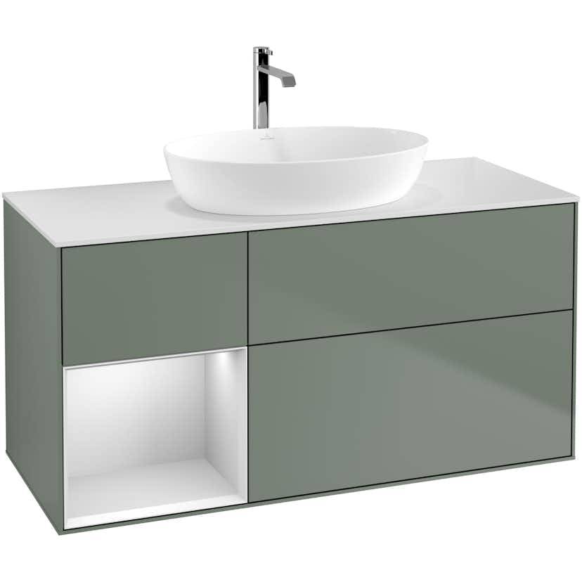 Tvättställsskåp Villeroy & Boch Finion med 3 Lådor Hylla och Bänkskiva för Fristående Tvättställ från Artis & Collaro