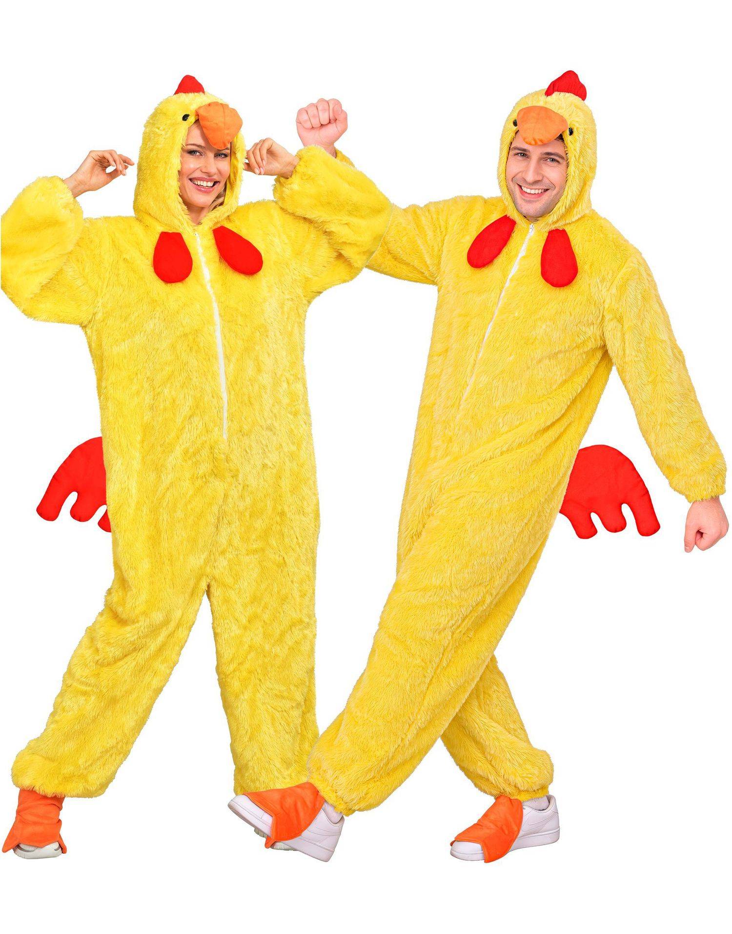 Unisex Kyllingekostume i Plys til Voksne - X-Large.