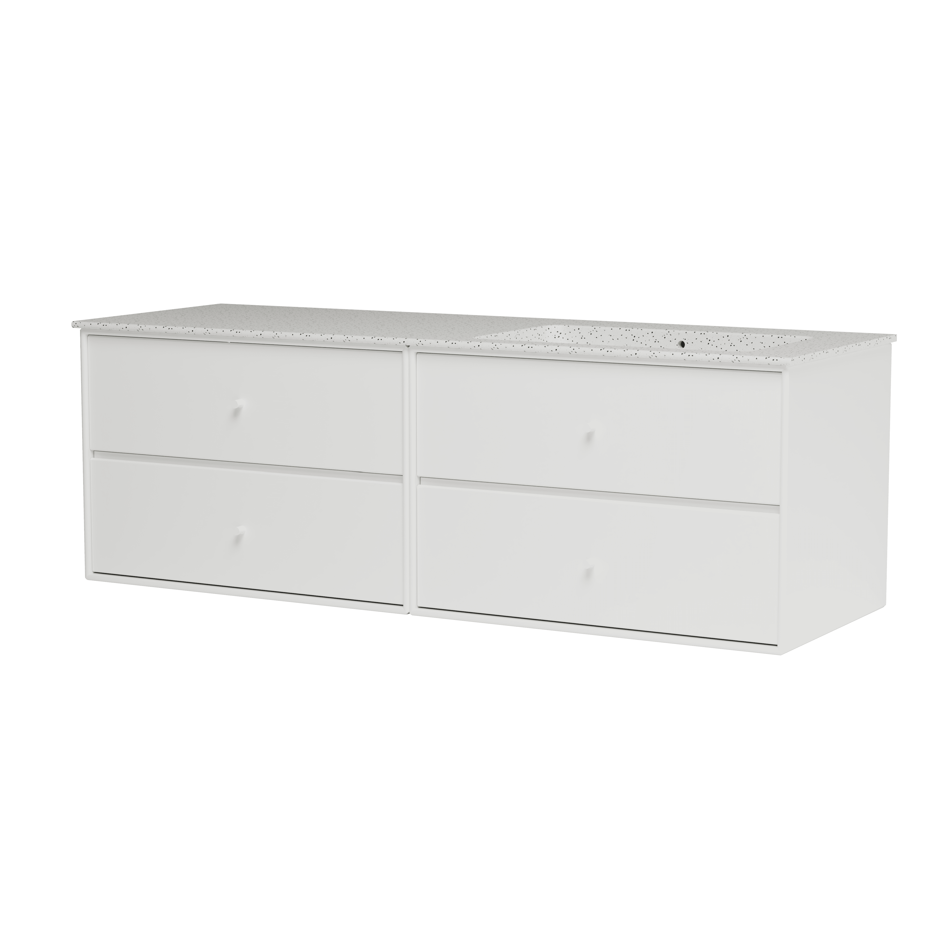 Montana Basin SU2402 – badmodul med vask, 141 cm White - Jacobsen Plus