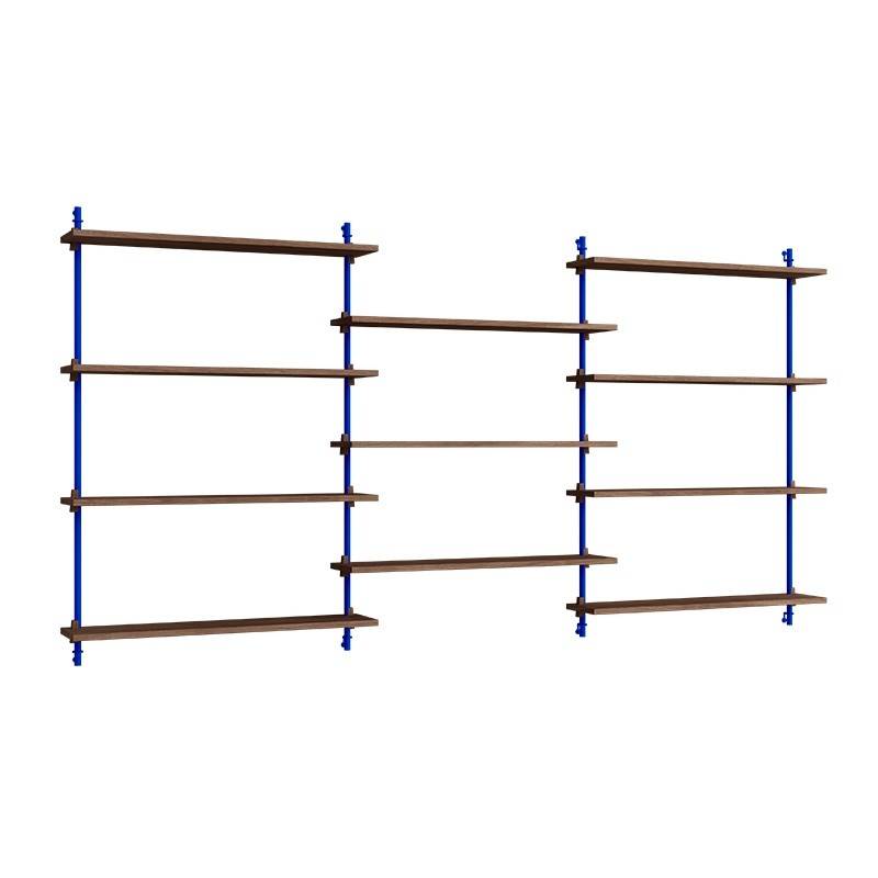 Moebe Wall Shelving Sæt - WS.115.3 Røget eg/Deep Blue