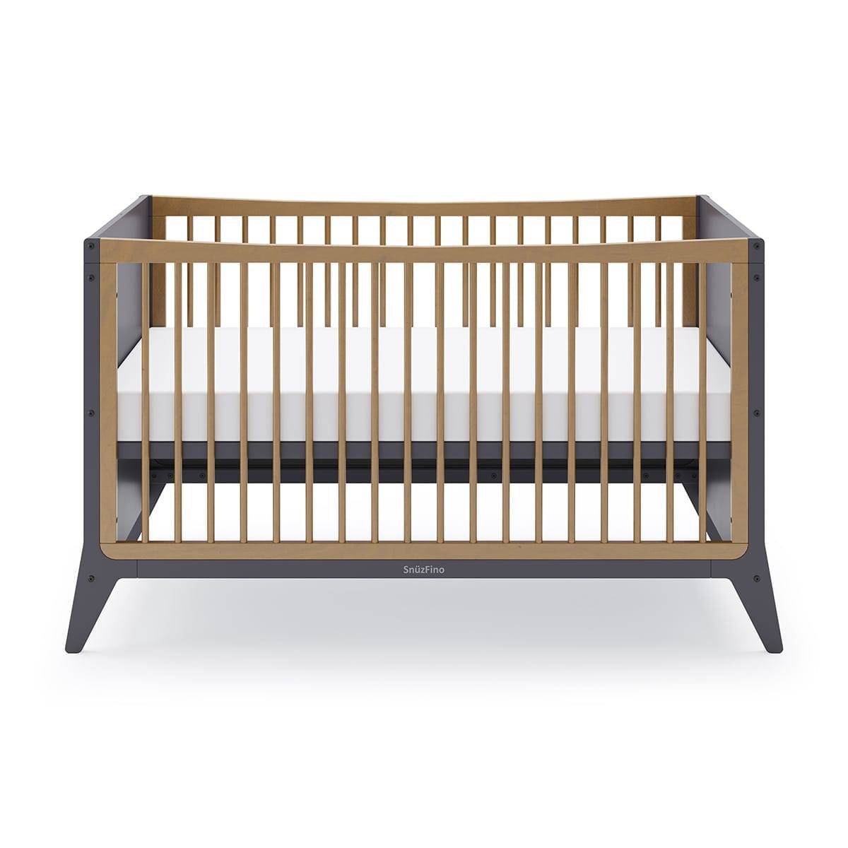 SnuzFino Cot Bed - Slate - Cot Bed + Toddler Kit