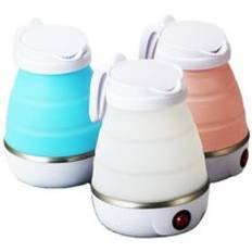 Mini travel silikon hopfällbar vattenkokare rostfritt stål ätbar kisel vattenkokare vikbar vattenkokare - Sku 41004