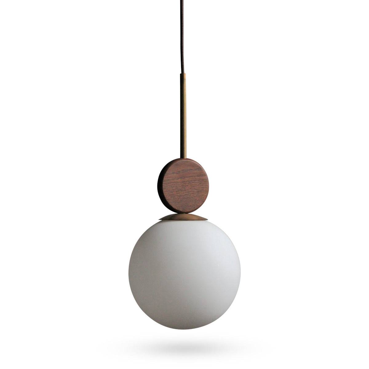 Vips & Friends Copenhagen pendel - opal / oak walnut / Miel brass.
