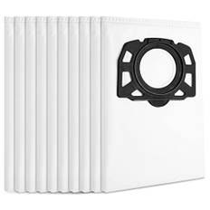 HT TopHinon 10 stycken dammsugarpåsar för Kärcher 2.863-006.0, fiberfilterpåse dammpåse WD4 WD5 WD6 WD5P WD6P Premium MV4 MV5 MV6 filterpåsar, perfekt för Kärcher våt och torr dammsugare
