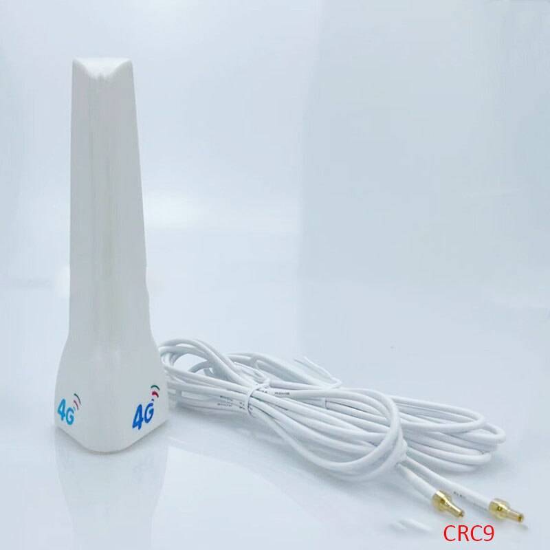 4g lte antenn högförstärkt inomhusantenn för huawei router modem sma ts9 crc 9 kontakt med 2m kablar - Crc 9
