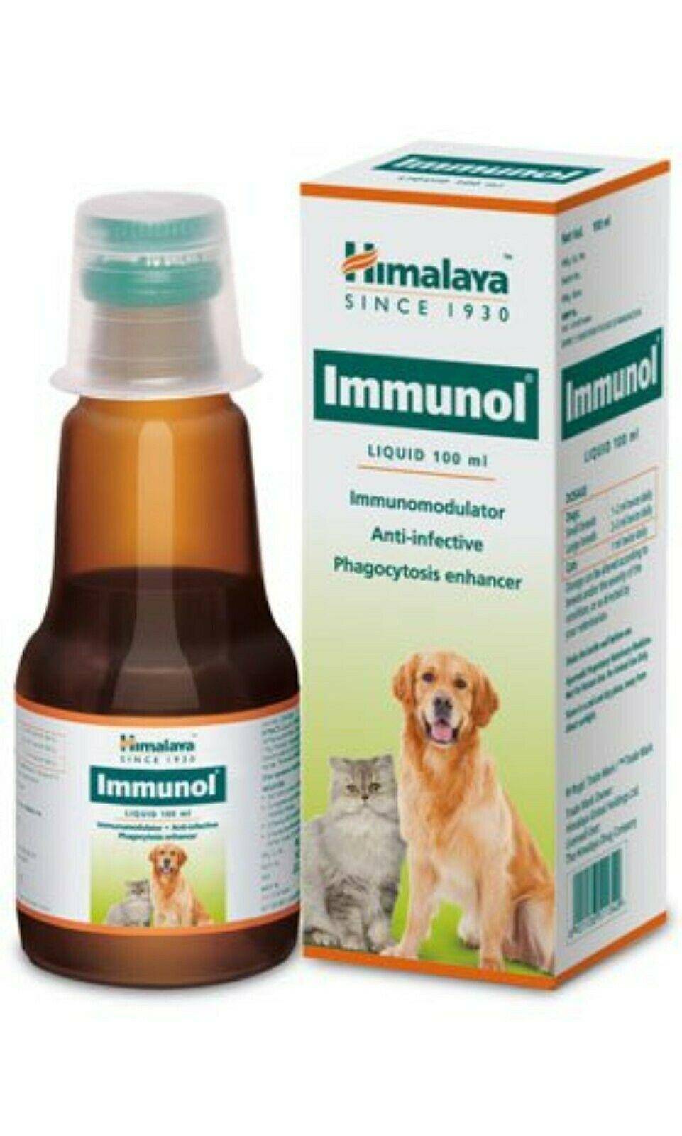 Himalaya Immunol Kosttillskott för Katter och Hundar - 100 ml Immunmodulator och fagocytosförstärkare