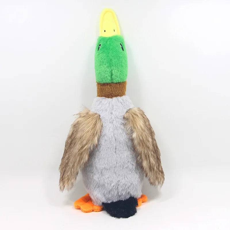 Plush Duck Squeaky Toy with Rope - Foot