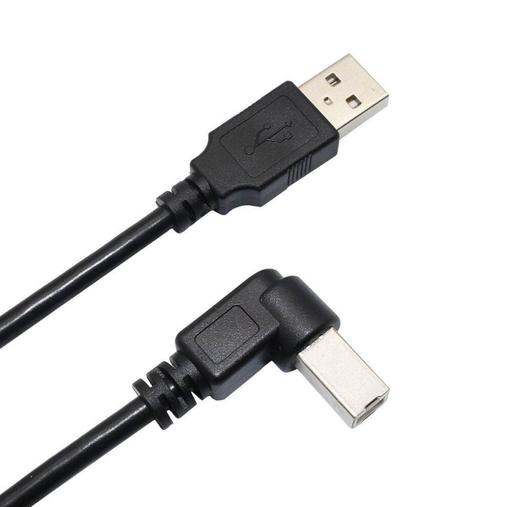 4,5 m USB 2.0 type A til B han-kabel til Canon, HP, Lexmark, Epson; kompatibel med Dell, Xerox, Samsung printer-scanner, sort