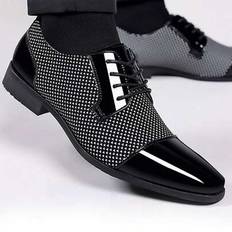 Men's Dress Shoes Casual Shoes Business Formal Low Top Lace Up Shoes - Light Grey - CN40,CN41,CN42,CN43,CN44,CN45,CN46,CN47,CN48