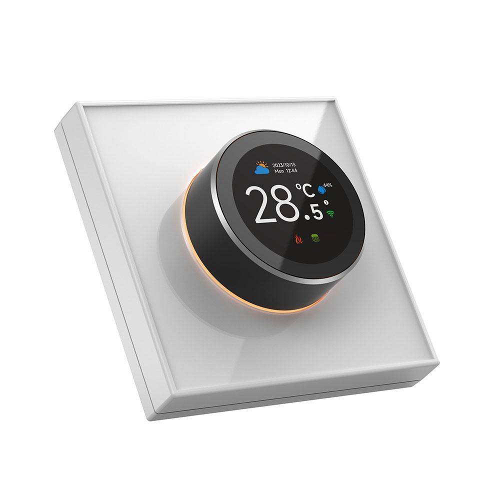 TUYA Smart Termostat för Hus 1.32 Skärm WIFI Temperaturregulator med 7 Omgivningsljus för GA vit