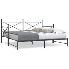 Daybed med udtræk uden madras 100x190 cm stål sort