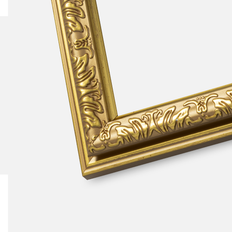 Ram Nostalgia Guld 40x100 cm - Passepartout Svart 30x91 cm