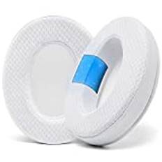 WC FreeZe Hybrid Fabric Cooling Gel Replacement Earpads for ATH M50X - Kompatibel med ATH M40X / M50XBT / HyperX Cloud 1 & 2 / SteelSeries Arctis 3/5 / 7 / 9X & Pro/Stealth 600 med flera (Vit)