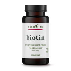 Biotin 5000 mcg 90 kapslar - Närokällan