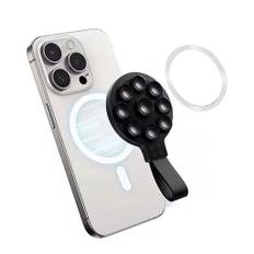 SiGN Magnetisk Mobilhållare med Sugpropp & MagSafe-ring – Perfekt för Video & Selfies – Svart