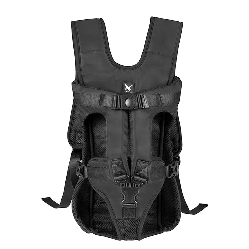 Breathable Pet Carrier Backpack for Small & Medium Dogs - Black / L-single breast / SPC