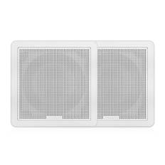 Fusion® FM Series Marine Speakers Kvadratisk vit marin högtalare med infälld montering, 6,5 tum, 120 W