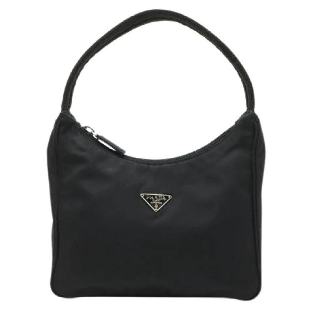 Prada Vintage Pre-owned Mv519 Nylon Håndtaske - Vintage - Dame - Sort - ONE SIZE - Nylon