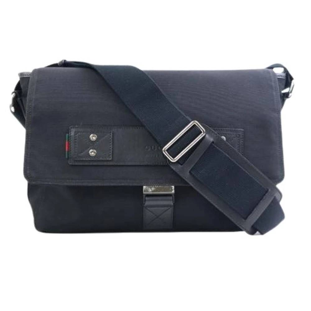Gucci Vintage Pre-owned Vintage Skuldertaske - Vintage - Herre - Sort - ONE SIZE - Uld