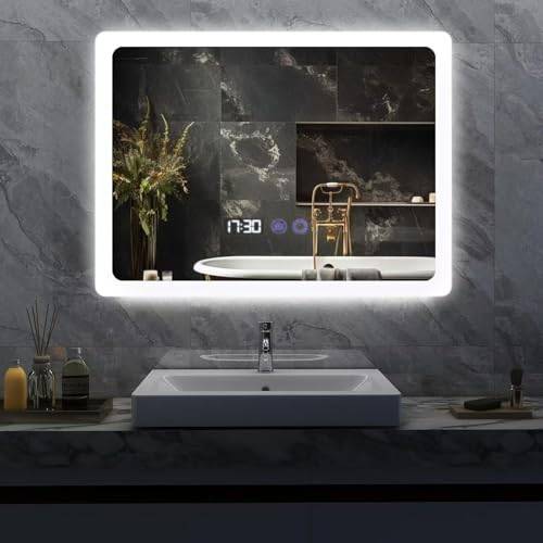 YU YUSING LED Badezimmerspiegel 80 x 60 cm Antibeschlag