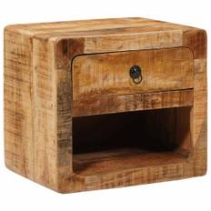 vidaXL Vægmonteret natbord Brun 40 x 30 x 36 cm Massivt mangotræ