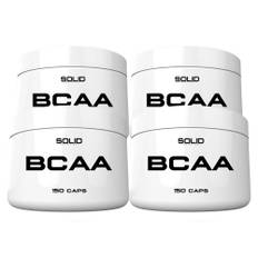 4 x SOLID Nutrition BCAA, 150 mega caps