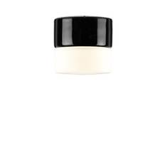 Tak- och vägglampa Opus 100/100 svart, matt opal LED 4W 2700K