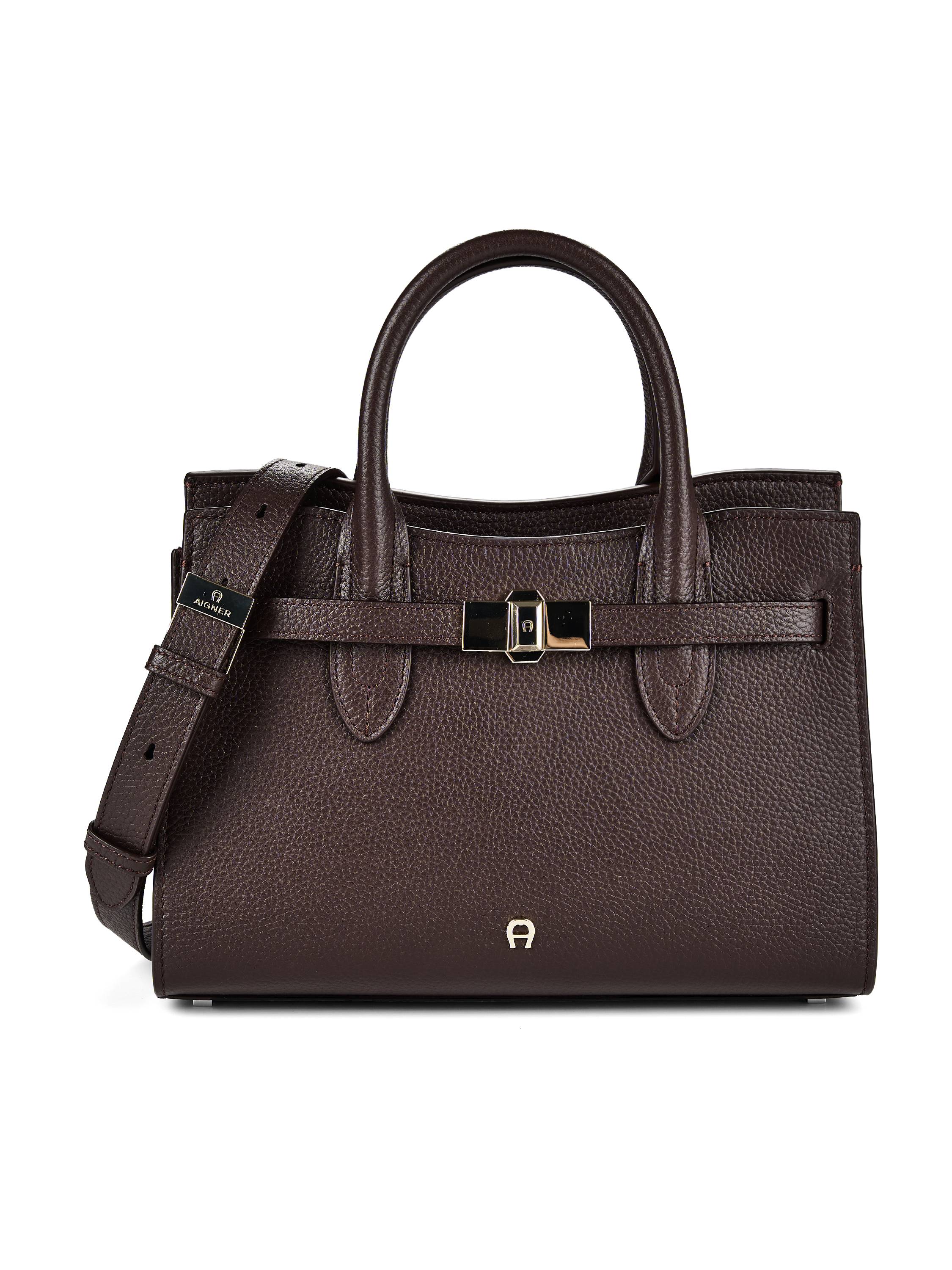 AIGNER Farah Crossbody taske M Læder 28 cm  Brun