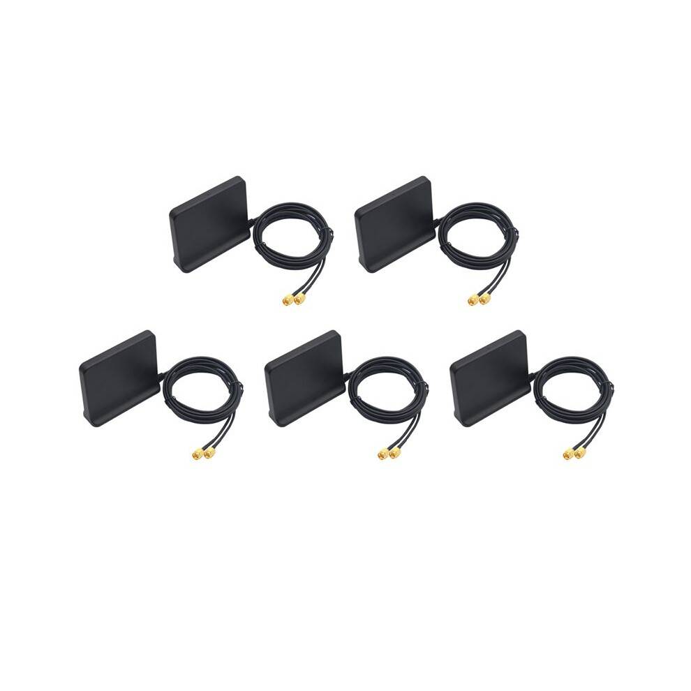 5X Signal Boost 5G 4G LTE 3G GSM Mimo Aerial High Gain 12Dbi 600-6000Mhz External Omni WiFi Antenna(Black SMA Male)