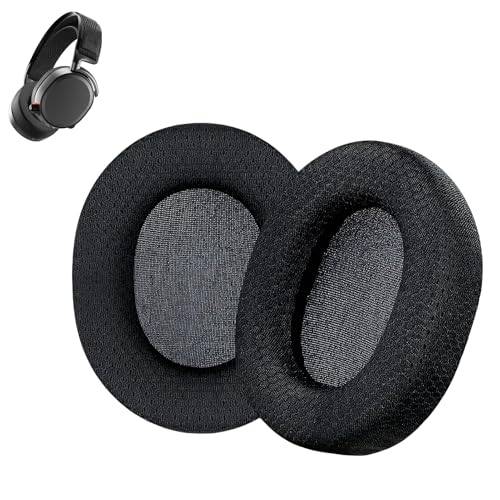 1 par Mesh Fabric Pads för Steelseries Arctis 1/3/5/7/7+/7p+/7x/7x+/9/9x/pro/prime (inte lämplig för Arctis Nova) hjälm, med ljudisolerande skum