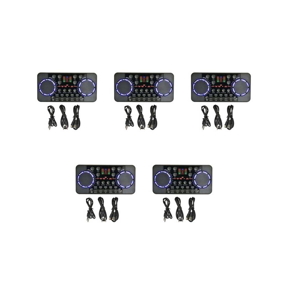 5X V300 PRO Sound Card 10 Sound Effects Noise Reduction Audio Mixers Headset Mic Voice Control for Phone PC