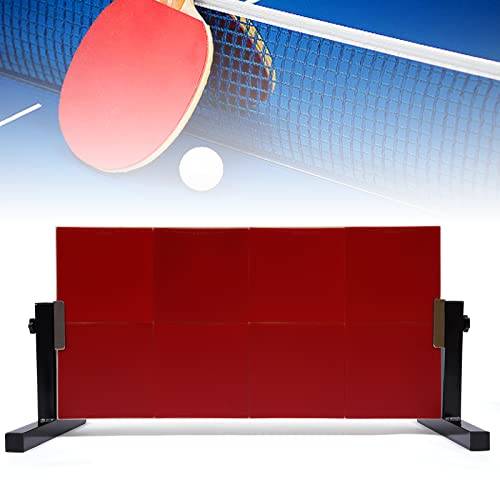Bordtennisbord returbräda, bordtennis backstudsbräda med 8 gummi, 360° justerbar träningsutrustning backhoppsbräda, bordtennisbord utomhus vikbar för hem, gym, skola, 66 x 33 cm
