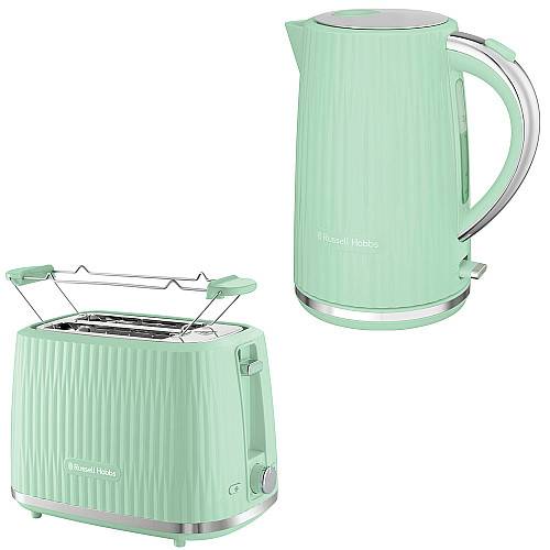Russell Hobs - Vattenkokare 1.7L + Brödrost - Grön