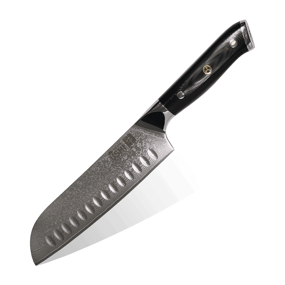 Ushi | Santoku 175mm | Japansk allround kniv | Rinzen #2 & Damaskus67.