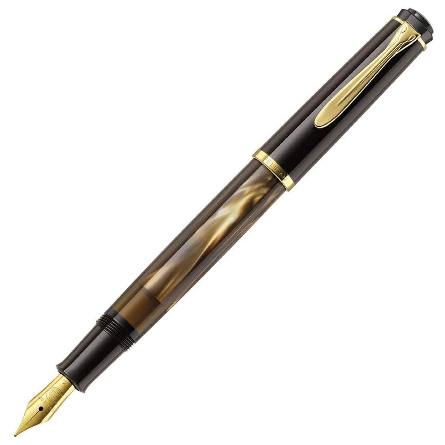 Pelikan Pelikan Fountain Pen B Bold Marble Brown Classic M200 Inhalation Type Regular Imported Product