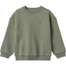 Wheat Sweatshirt Willi Str 2 år / 92 cm - Dusty Green Sweatshirts Bomuld hos Magasin