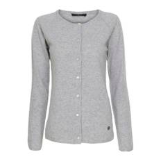 Btfcph, Stickade tröjor & koftor, Dam, M, Elegant Cashmere Cardigan - gray (M)