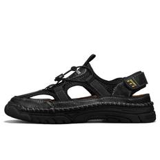 Summer Sandals Men's Casual Closed Toe Sandals Womens Large Size Casual Sandals for Men Mens Hiking Sandals 38 svart