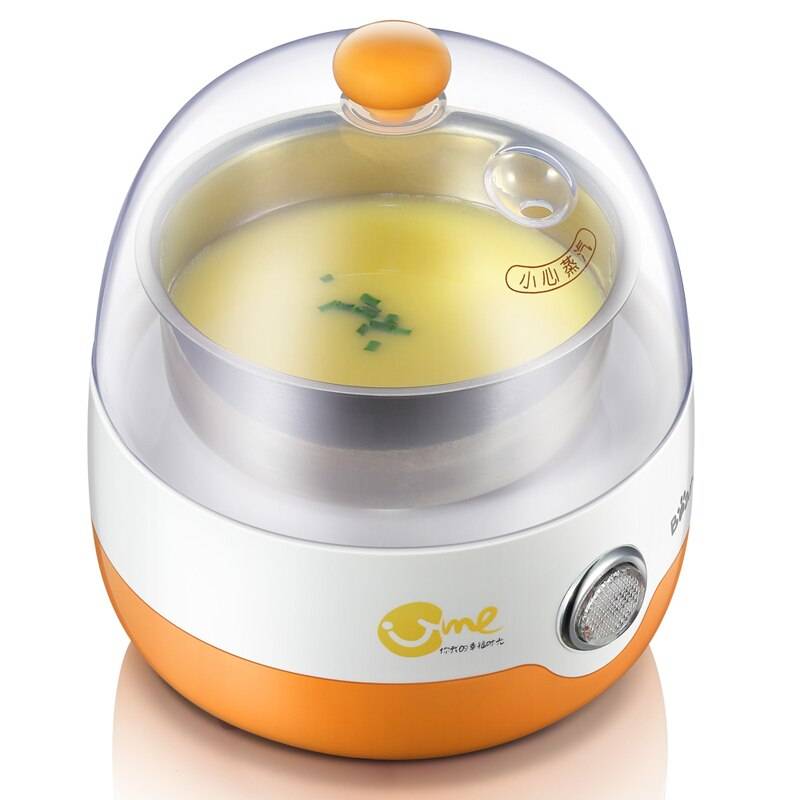 Ägg ångkokare äggpanna hushåll små mini enkelskikt multifunktionell frukost torrvattenbrist - orange / Au