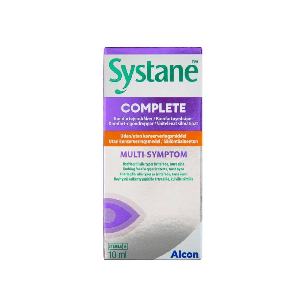 Systane Complete Komfortøjendråber Uden Konserveringsmiddel - 10 ml