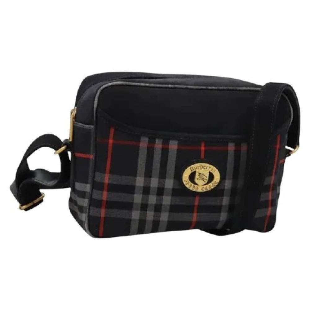 Burberry Vintage Pre-owned Canvas Skuldertaske - Vintage - Dame - Blå - ONE SIZE - Uld