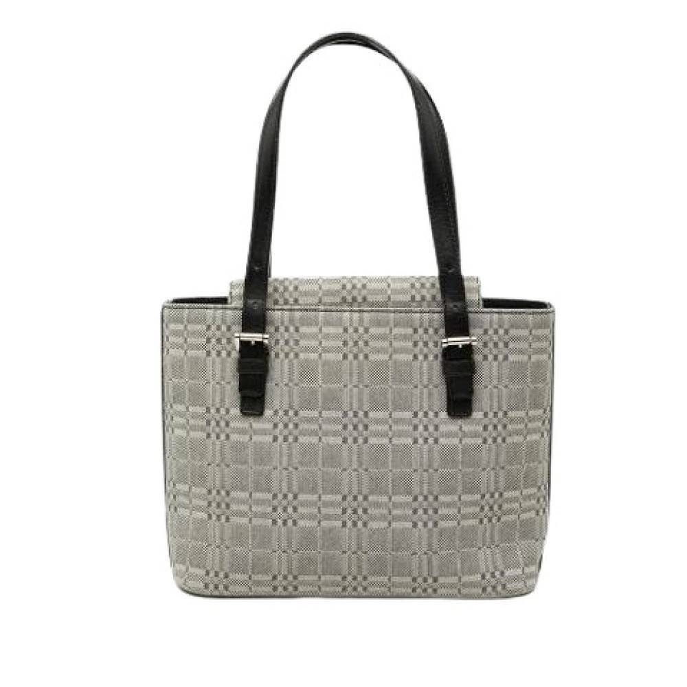 Burberry Vintage Pre-owned Vintage Tote Bag - Vintage - Dame - Grå - ONE SIZE - Læder