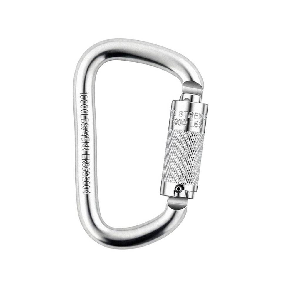 45kN Auto Locking Carabiner D-Shape Triple Lock Carabiner, for Rock Climbing, Rappelling, Aerial Work