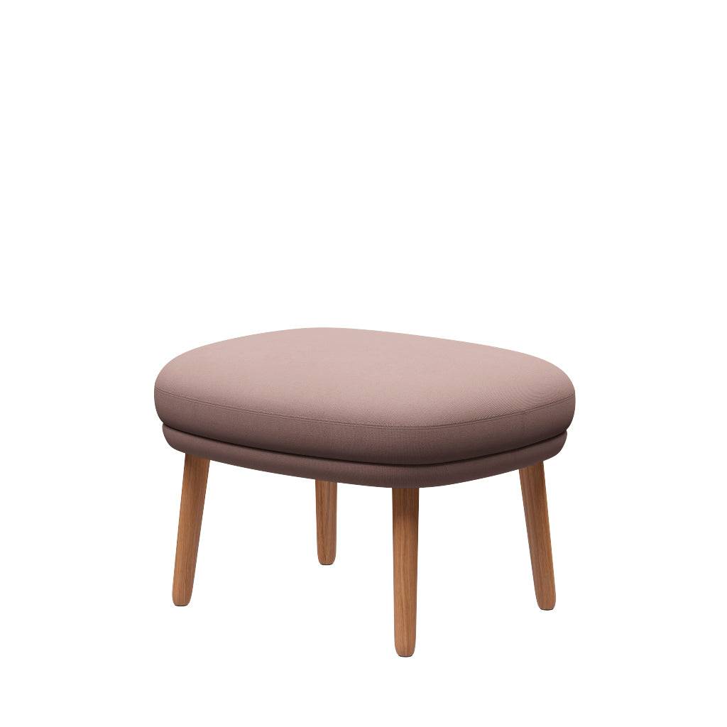 Fri Skammel m. stel i eg fra Fritz Hansen Christianshavn - 1130 Light Red Uni - Jacobsen Plus