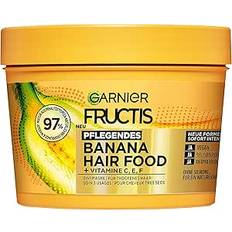 Garnier Banana 3-i-1 hårmask för torrt hår, lämnar in för intensiv vård och jämnhet, vegansk formel med naturliga ingredienser, Fructis Hair Food, 1 x 400 ml
