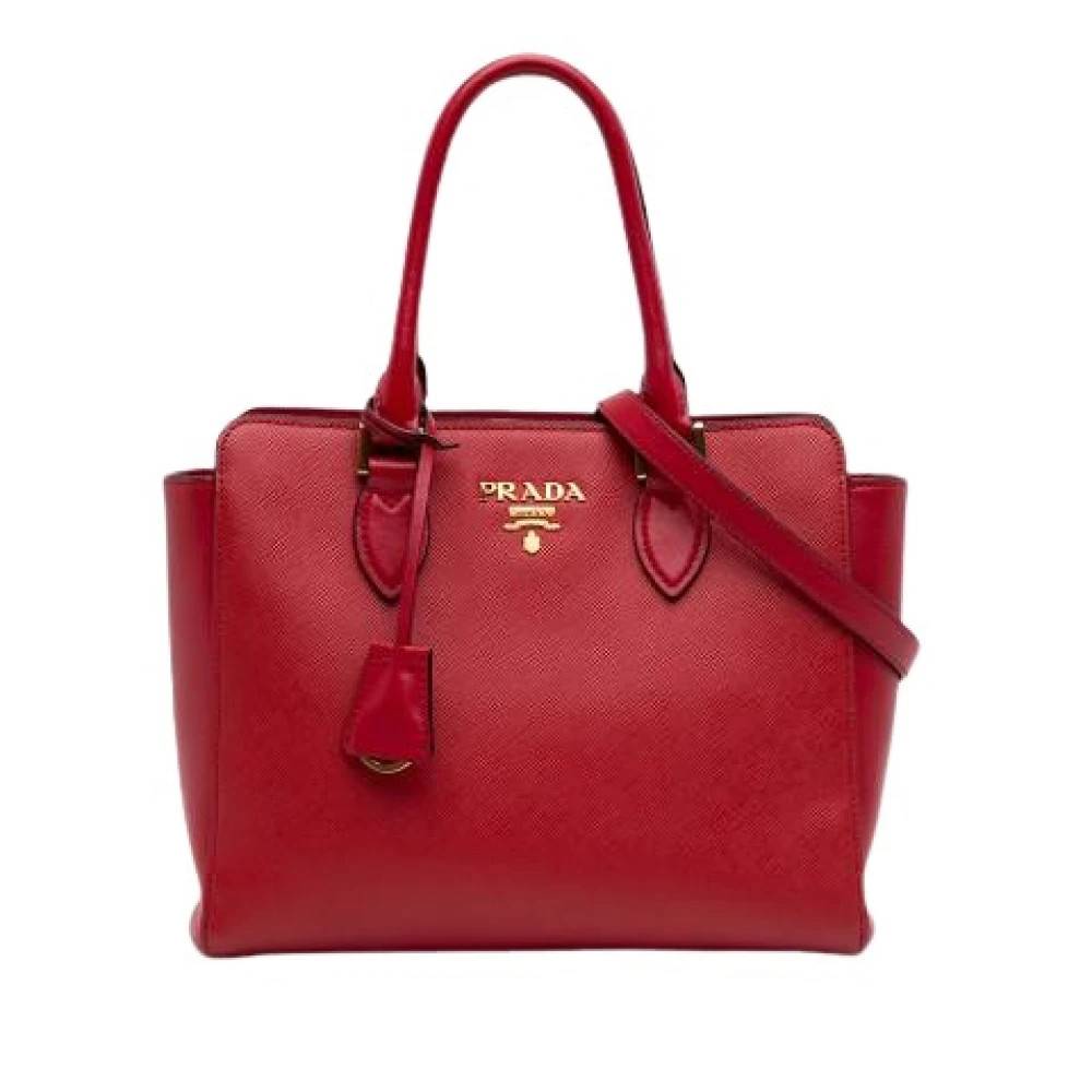 Prada Vintage Pre-owned Vintage Satchel - Vintage - Dame - Rød - ONE SIZE - Uld
