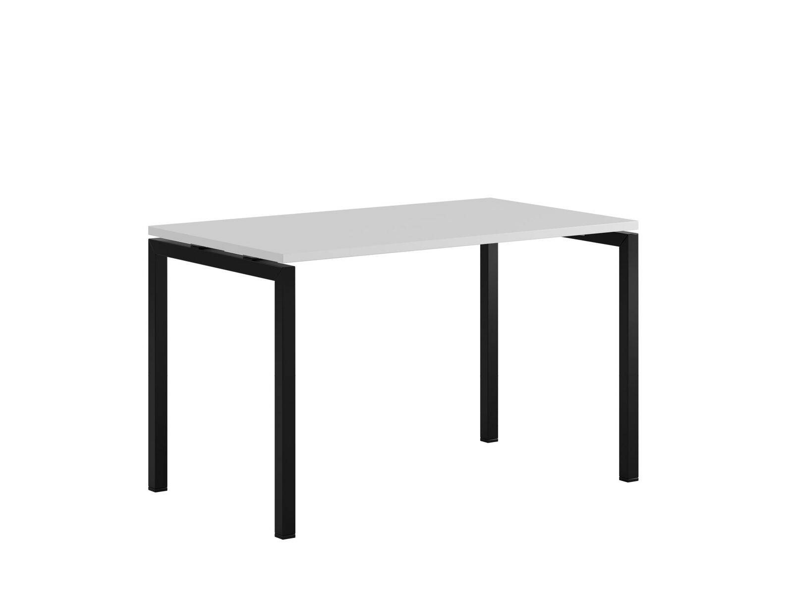Luna U Bord 120x70cm - Hvid-sort.