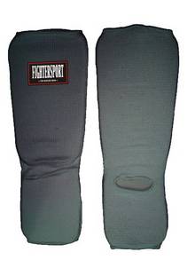 Fightersport Benskinner "SPORT" Sort El. Hvid Sort XS