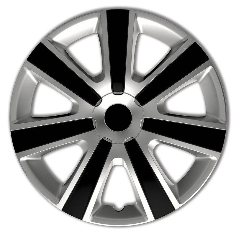 AutoStyle, Navkapslar, 4 st, VR 13-tums silver/svart