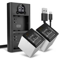 2x Batteri för Arlo Go 1 (VML4030, VMA4410) 3000mAh + Dubbel Laddare från CELLONIC